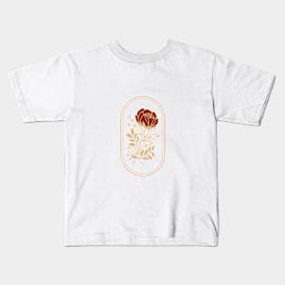 Rose Flower Emblem Kids T-Shirt